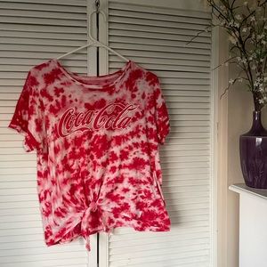 Coca-Cola Tie Dye Crop Top - Size Lg